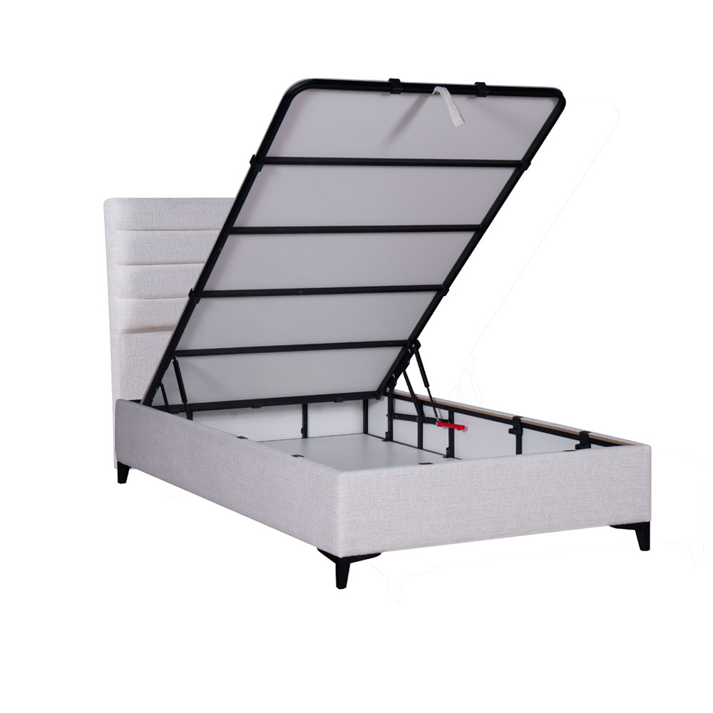 STRATTA ΚΡΕΒΑΤΙ ΜΕ ΑΠΟΘΗΚ. ΧΩΡΟ (ΓΙΑ ΣΤΡΩΜΑ 120x200cm) OFF WHITE 06-900 208x127x121 - Image 4