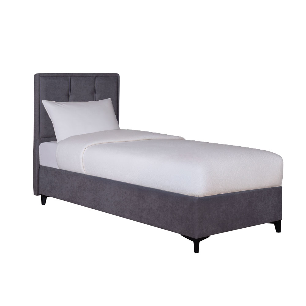 PIANO ΚΡΕΒΑΤΙ ΜΕ ΑΠΟΘΗΚ. ΧΩΡΟ (ΓΙΑ ΣΤΡΩΜΑ 90x200cm) ΓΚΡΙ 07-780 207x97x115