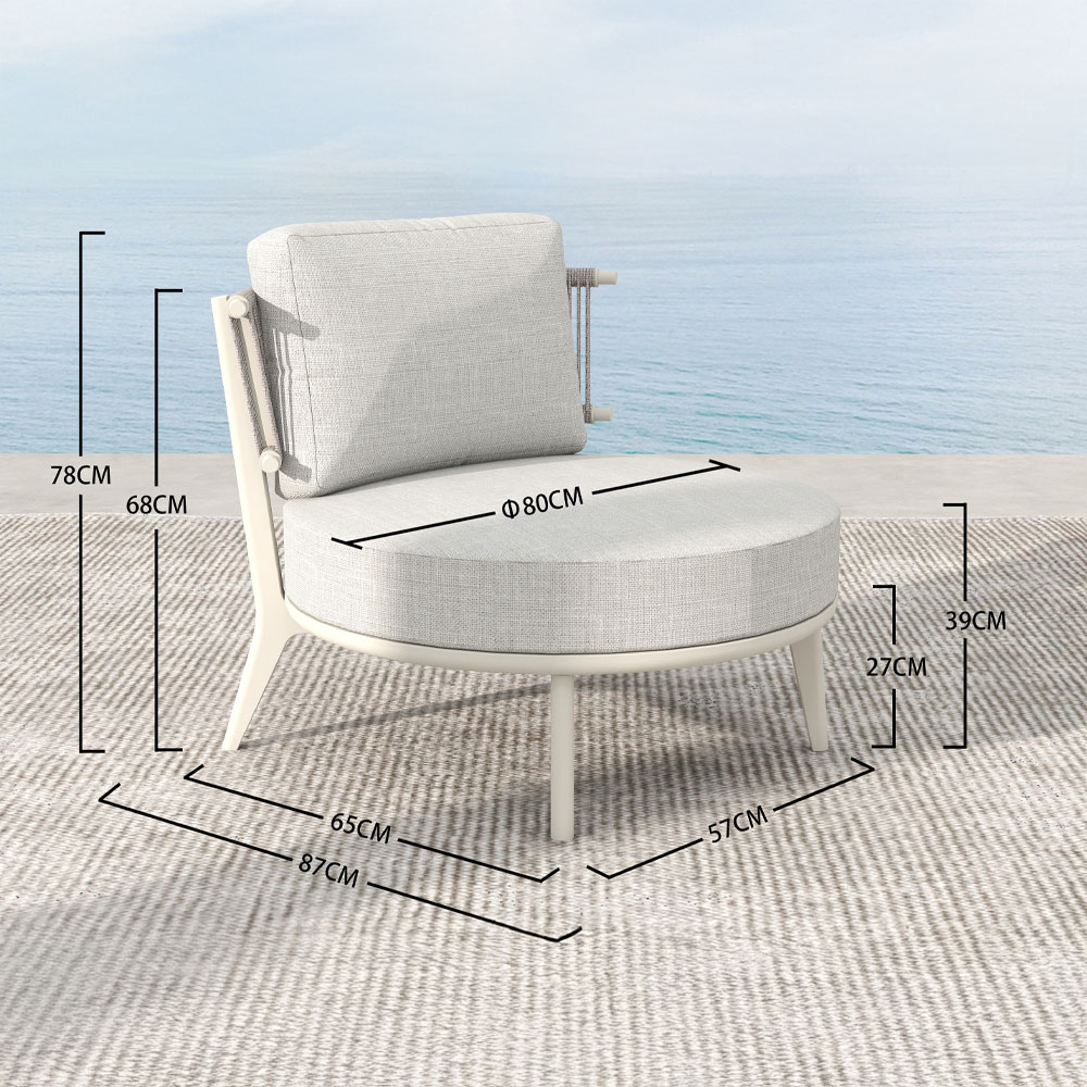 LA LUNA ΠΟΛΥΘΡΟΝΑ OFF WHITE 80x87x68cm - Image 3