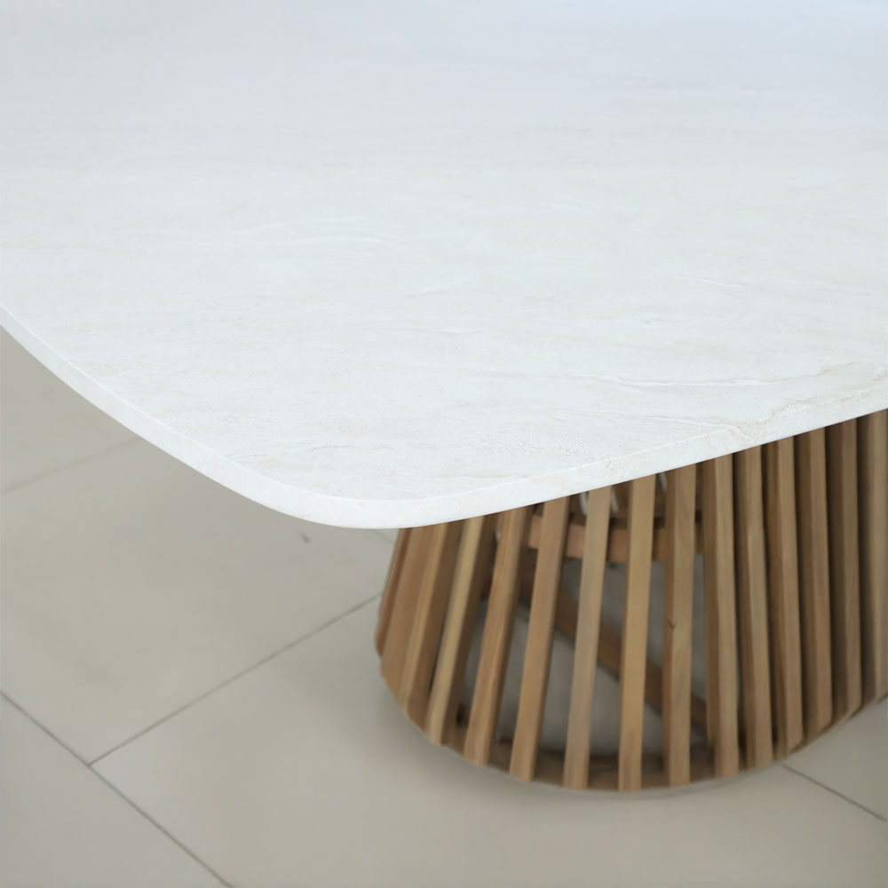 SIRACUSA ΤΡΑΠΕΖΙ ΛΕΥΚΟ 220x110x79cm - Image 3