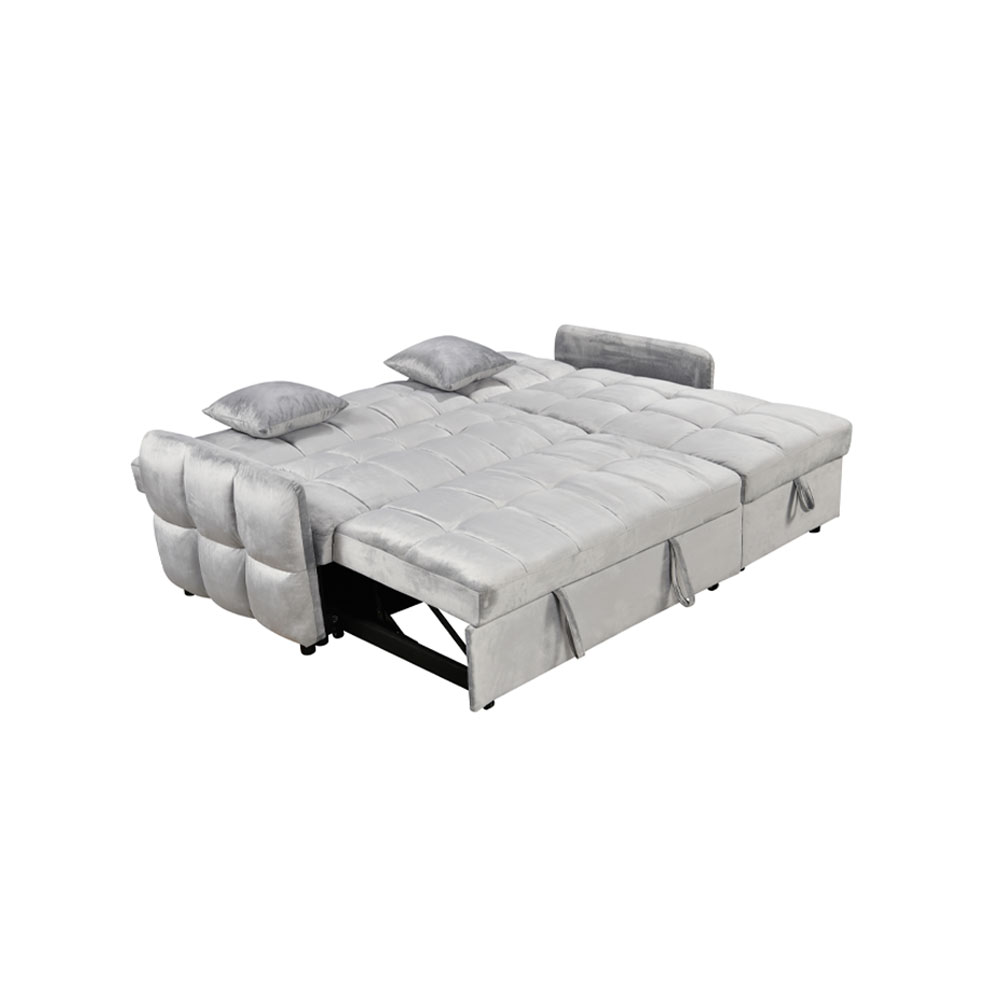 CROSSOVER ΚΑΝΑΠΕΣ ΚΡΕΒΑΤΙ ΓΩΝΙΑ ΑΝΑΣΤΡΕΨΙΜΗ ΓΚΡΙ ΑΝΟΙΧΤΟ 213x145x83cm - Image 2