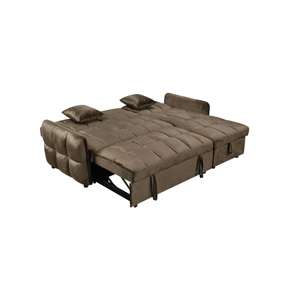 CROSSOVER ΚΑΝΑΠΕΣ ΚΡΕΒΑΤΙ ΓΩΝΙΑ ΑΝΑΣΤΡΕΨΙΜΗ COFFEE 213x145x83cm - Image 2