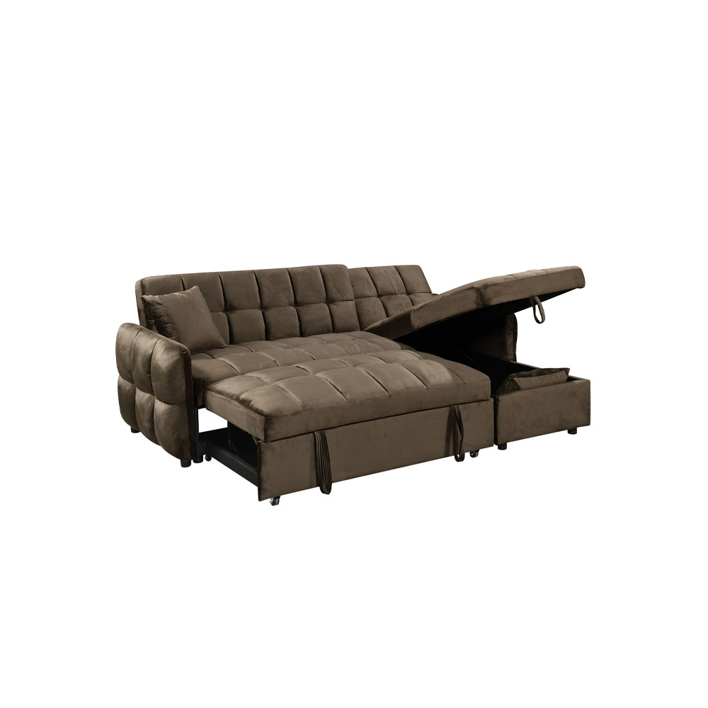 CROSSOVER ΚΑΝΑΠΕΣ ΚΡΕΒΑΤΙ ΓΩΝΙΑ ΑΝΑΣΤΡΕΨΙΜΗ COFFEE 213x145x83cm - Image 3