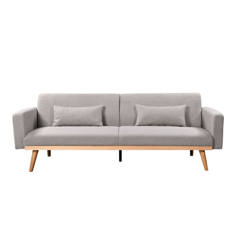 PANTA ΚΑΝΑΠΕΣ ΚΡΕΒΑΤΙ 3ΘΕΣΙΟΣ ΓΚΡΙ ΑΝΟΙΧΤΟ 210x77x77cm - Image 3