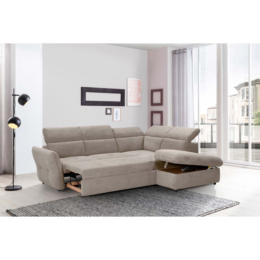 MONSERAT ΚΑΝΑΠΕΣ ΚΡΕΒΑΤΙ ΓΩΝΙΑ ΔΕΞΙΑ TAUPE 254x224x90 - Image 2