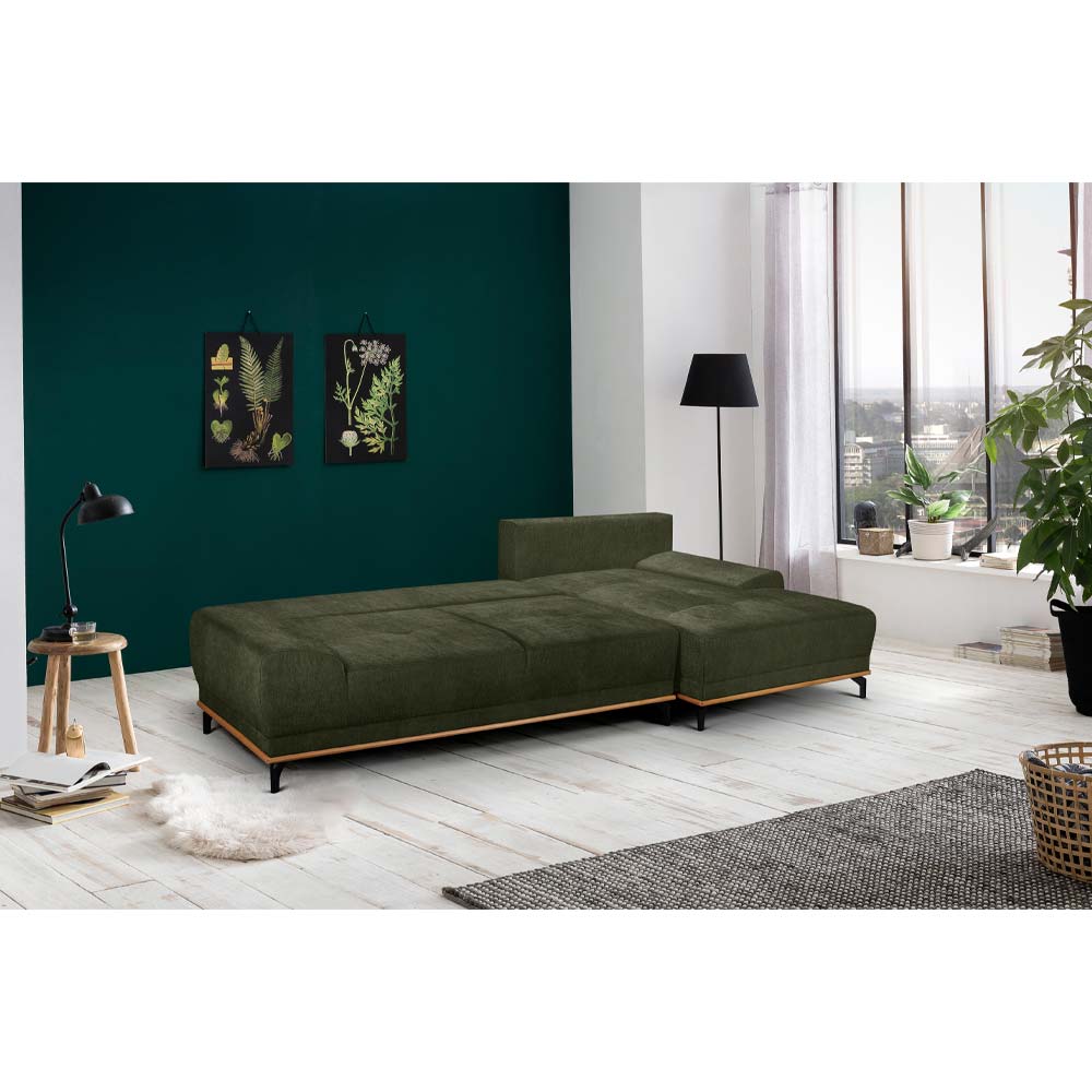 NATURA ΚΑΝΑΠΕΣ ΚΡΕΒΑΤΙ ΓΩΝΙΑ ΔΕΞΙΑ ΛΑΔΙ 283x164x90 - Image 2