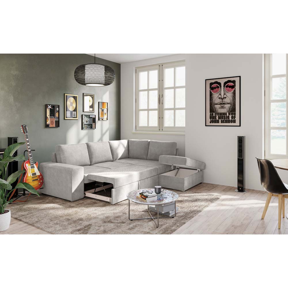 EDDI ΚΑΝΑΠΕΣ ΚΡΕΒΑΤΙ ΓΩΝΙΑ ΔΕΞΙΑ TAUPE 248x213x90 - Image 2