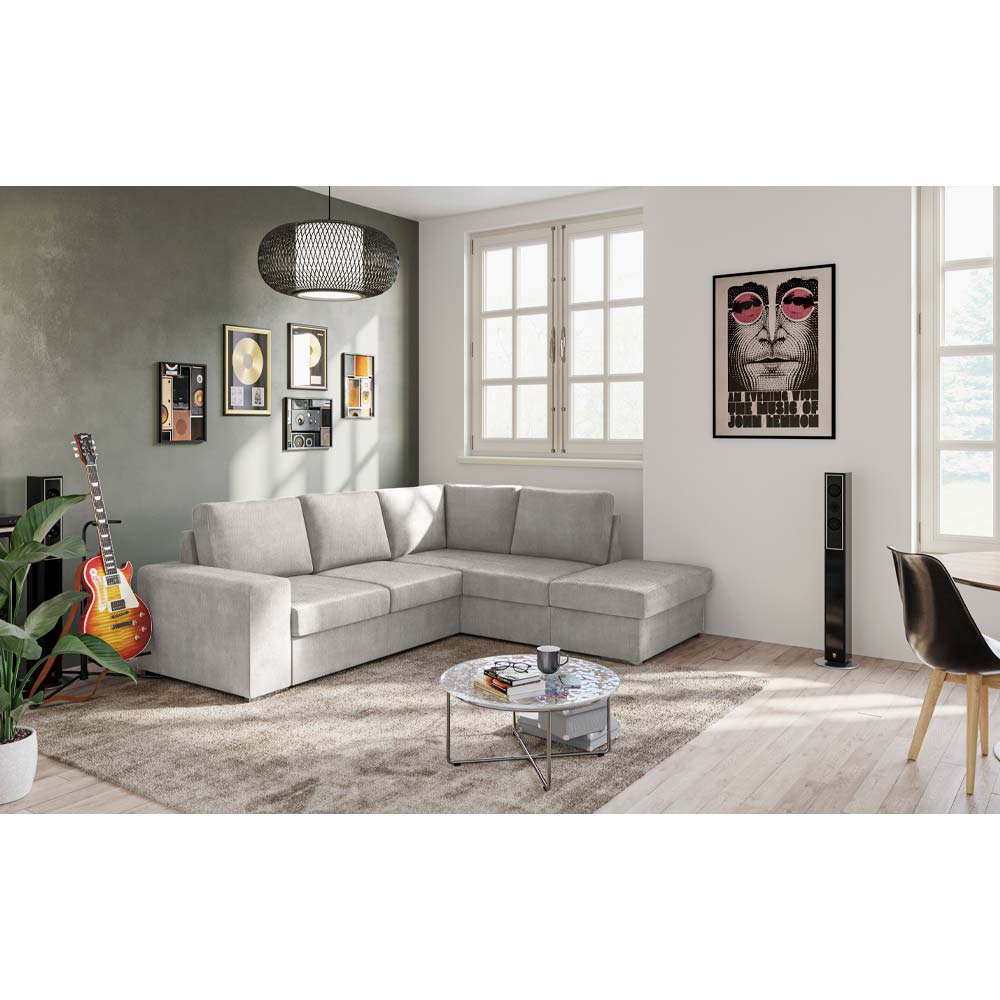 EDDI ΚΑΝΑΠΕΣ ΚΡΕΒΑΤΙ ΓΩΝΙΑ ΔΕΞΙΑ TAUPE 248x213x90 - Image 3
