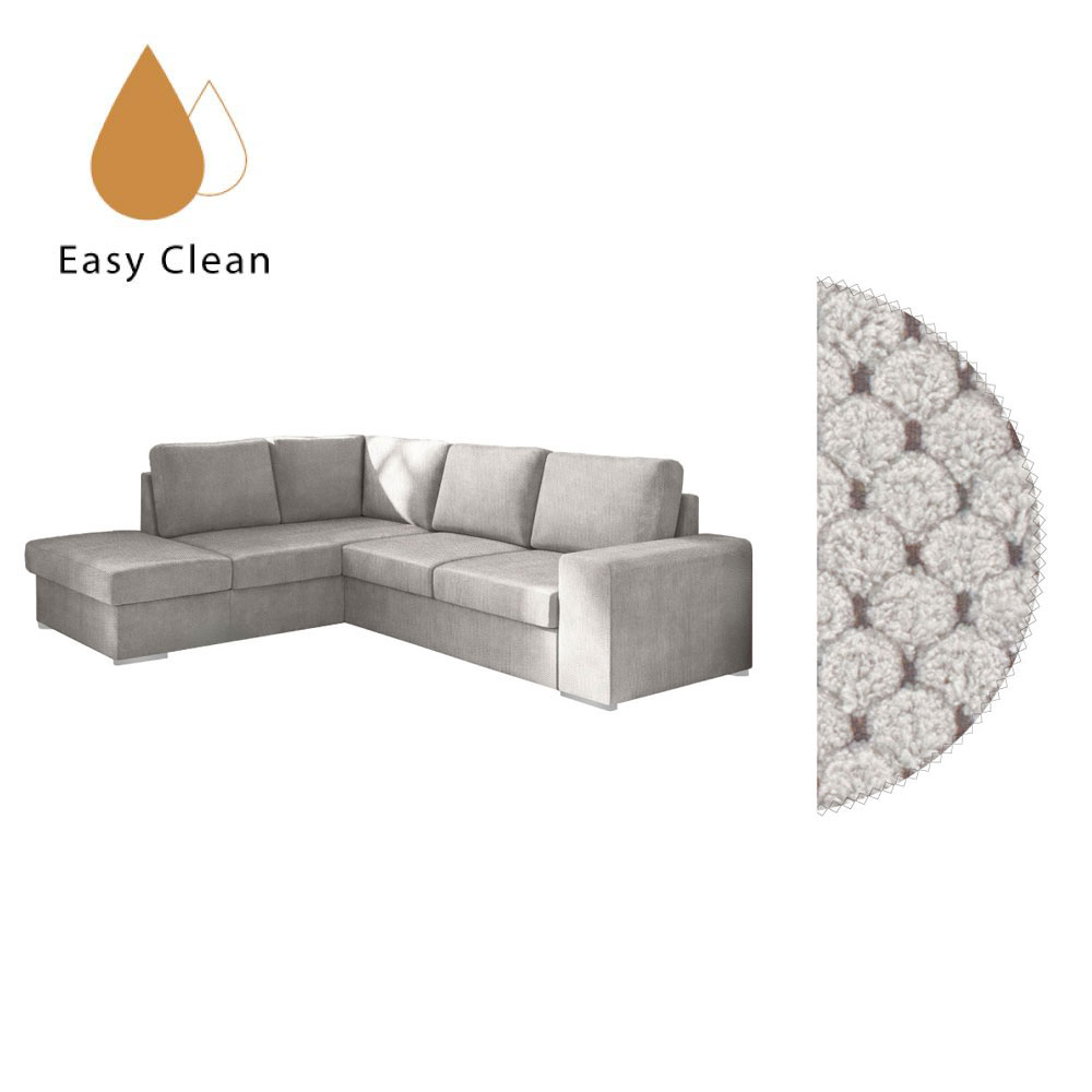 EDDI ΚΑΝΑΠΕΣ ΚΡΕΒΑΤΙ ΓΩΝΙΑ ΑΡΙΣΤΕΡΗ TAUPE 248x213x90