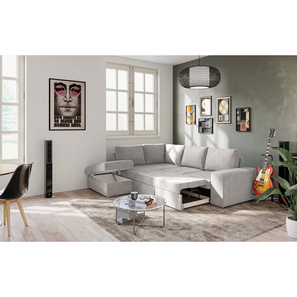 EDDI ΚΑΝΑΠΕΣ ΚΡΕΒΑΤΙ ΓΩΝΙΑ ΑΡΙΣΤΕΡΗ TAUPE 248x213x90 - Image 2