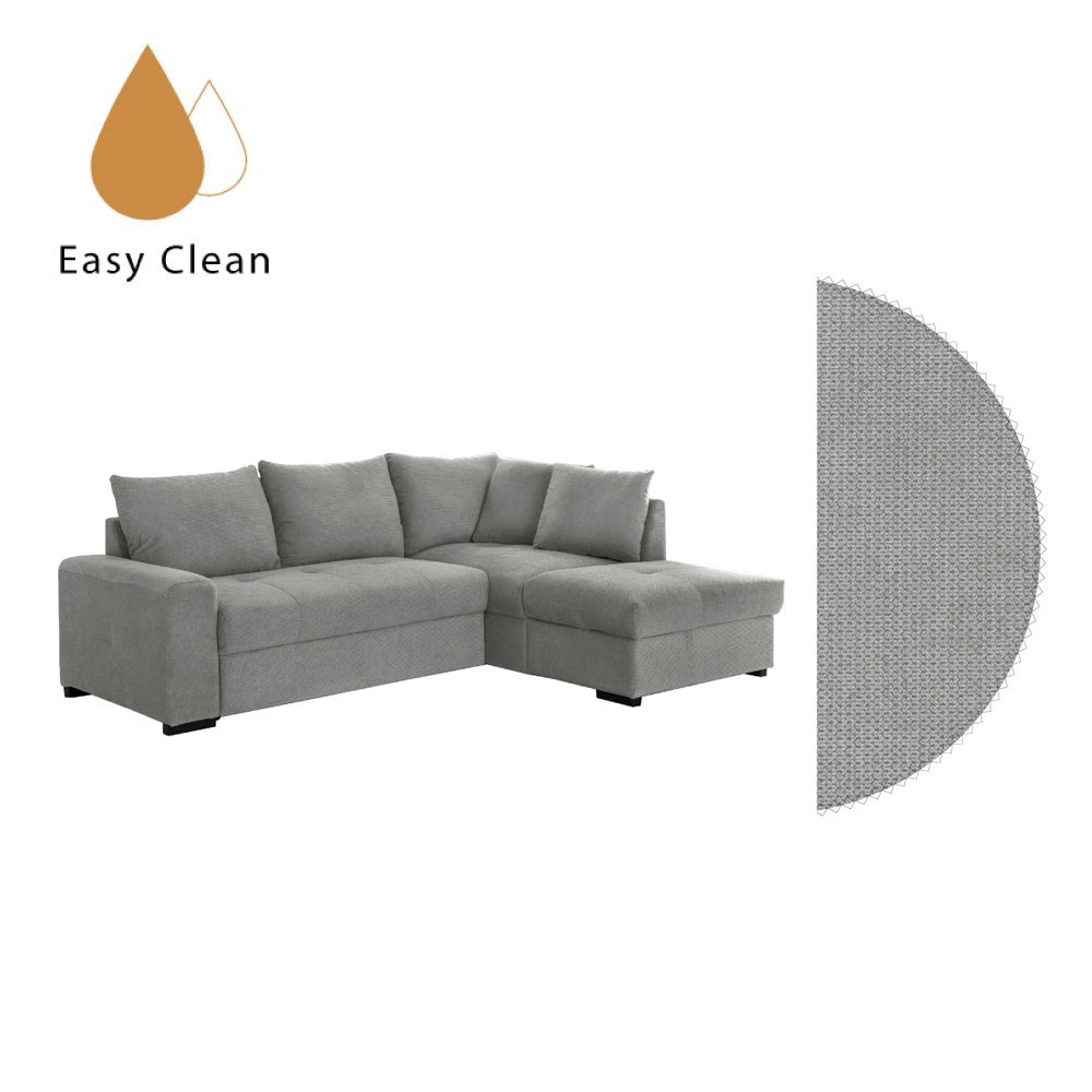 BILL ΚΑΝΑΠΕΣ ΚΡΕΒΑΤΙ ΓΩΝΙΑ ΔΕΞΙΑ ΓΚΡΙ 241x173x94