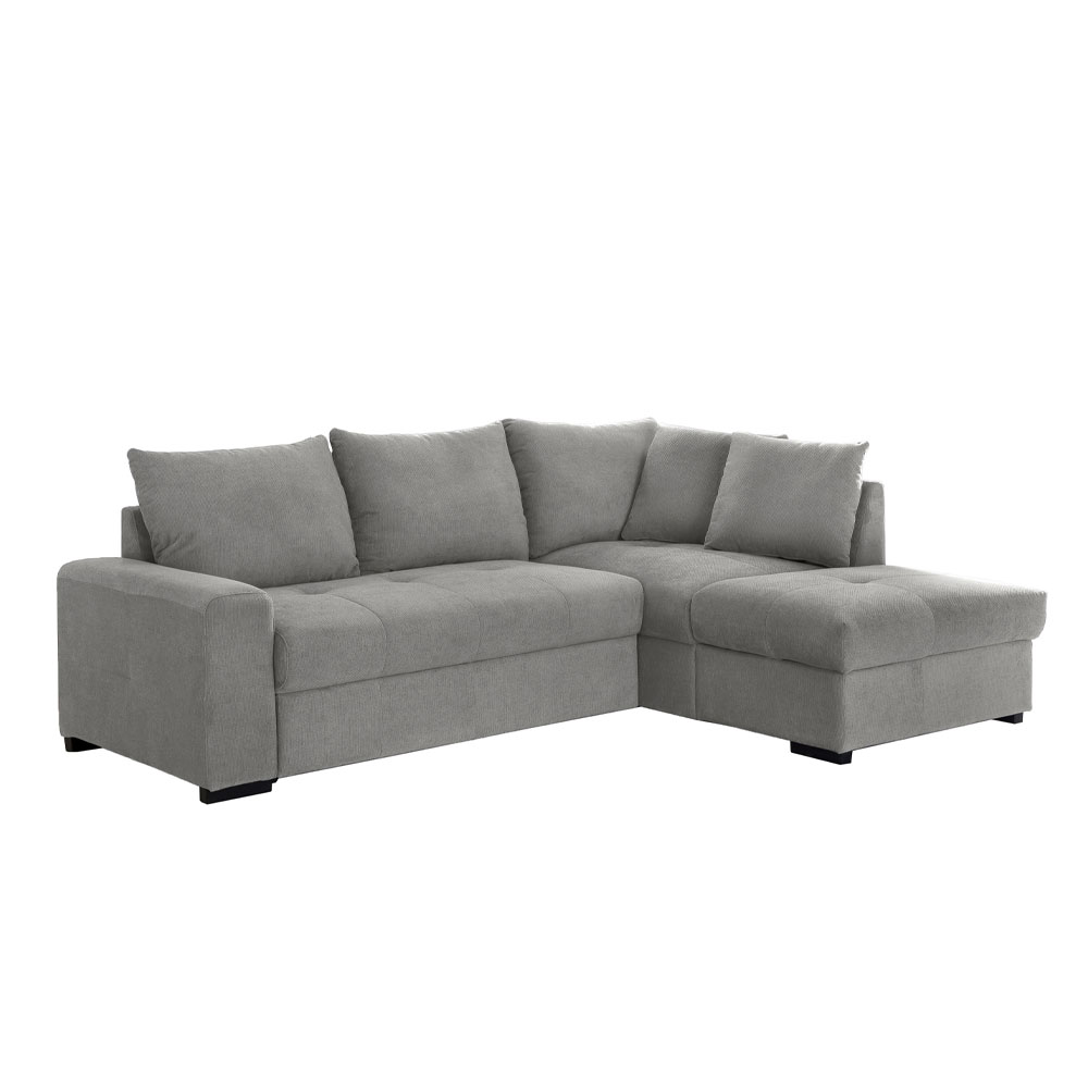 BILL ΚΑΝΑΠΕΣ ΚΡΕΒΑΤΙ ΓΩΝΙΑ ΔΕΞΙΑ ΓΚΡΙ 241x173x94 - Image 4