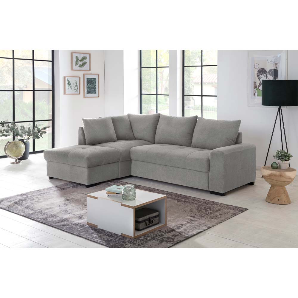 BILL ΚΑΝΑΠΕΣ ΚΡΕΒΑΤΙ ΓΩΝΙΑ ΑΡΙΣΤΕΡΗ ΓΚΡΙ 241x173x94 - Image 3