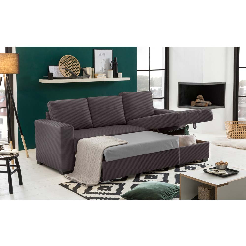 ALDO CRISTIANO ΚΑΝΑΠΕΣ ΚΡΕΒΑΤΙ ΓΩΝΙΑ ΑΝΑΣΤΡΕΨΙΜΗ ΓΚΡΙ 220x150x88 - Image 2