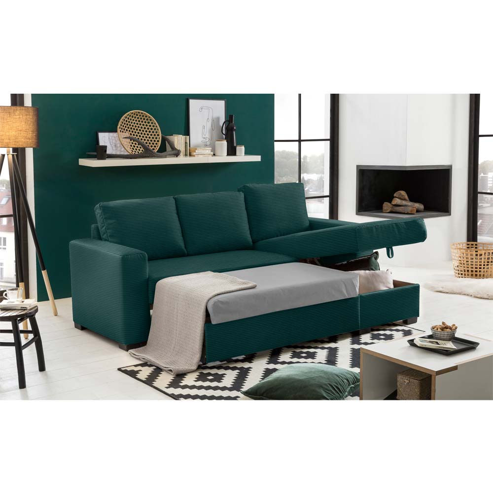 ALDO CRISTIANO ΚΑΝΑΠΕΣ ΚΡΕΒΑΤΙ ΓΩΝΙΑ ΑΝΑΣΤΡΕΨΙΜΗ ΠΡΑΣΙΝΟ 220x150x88 - Image 2