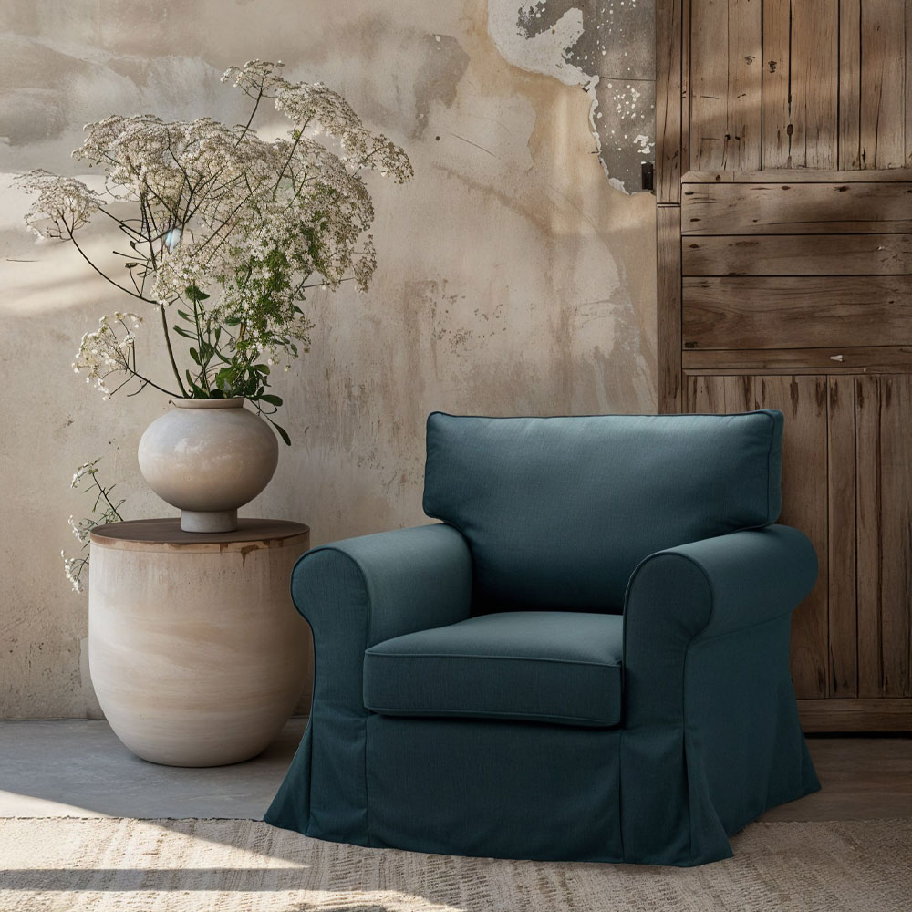 ASHLEY ΠΟΛΥΘΡΟΝΑ ΜΕ ΑΠΟΣΥΡΟΜΕΝΟ ΚΑΛΥΜΜΑ ΜΠΛΕ TWIST 13 97x85x95 - Image 2