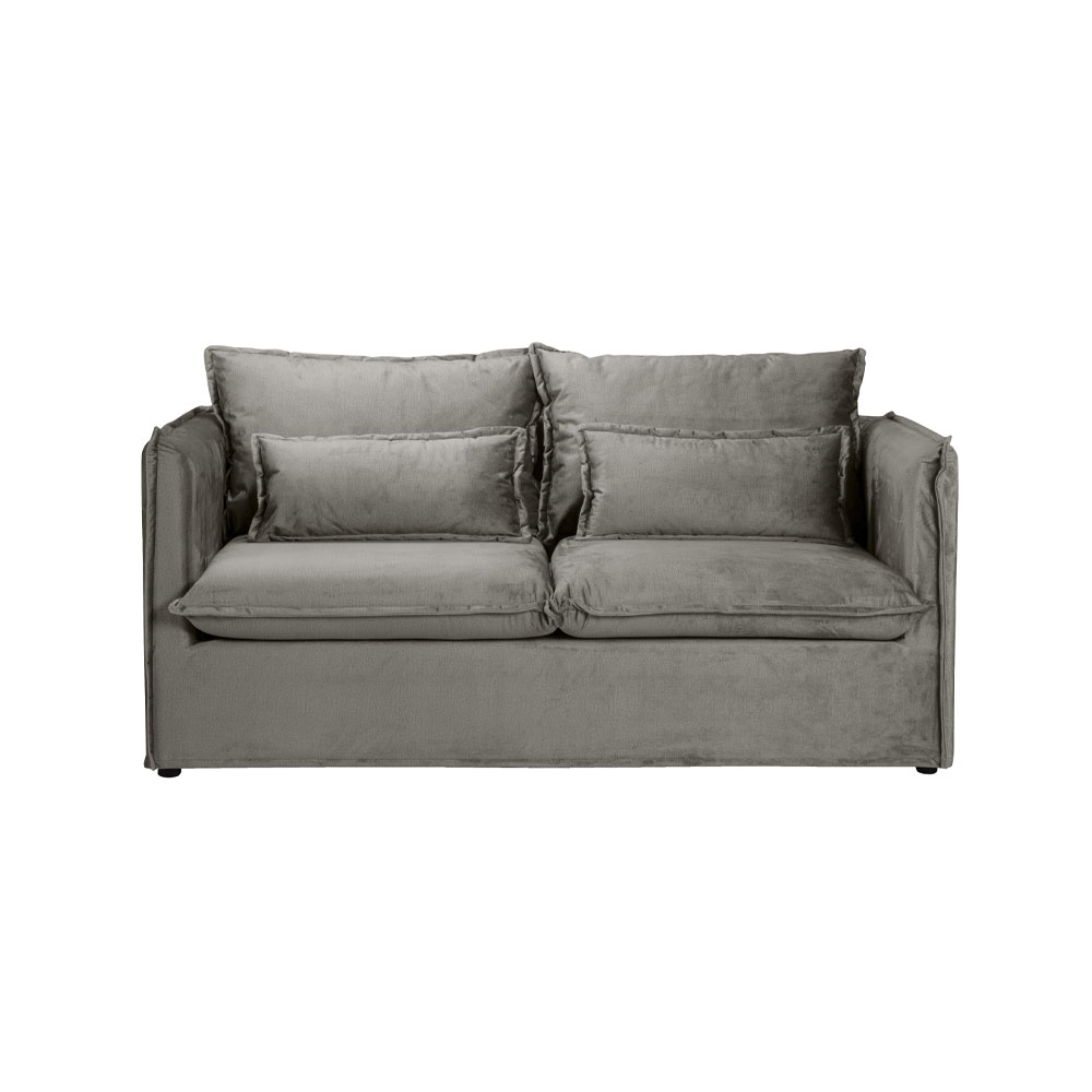 ONE ONLY ΚΑΝΑΠΕΣ 2ΘΕΣΙΟΣ ΜΕ ΑΠΟΣΥΡΟΜΕΝΟ ΓΚΡΙ 176x90x87 - Image 2