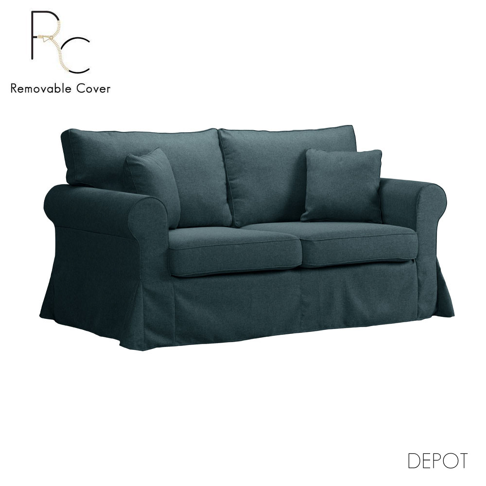 ASHLEY ΚΑΝΑΠΕΣ 2ΘΕΣΙΟΣ ΜΕ ΑΠΟΣΥΡΟΜΕΝΟ ΜΠΛΕ TWIST 13 173x85x95