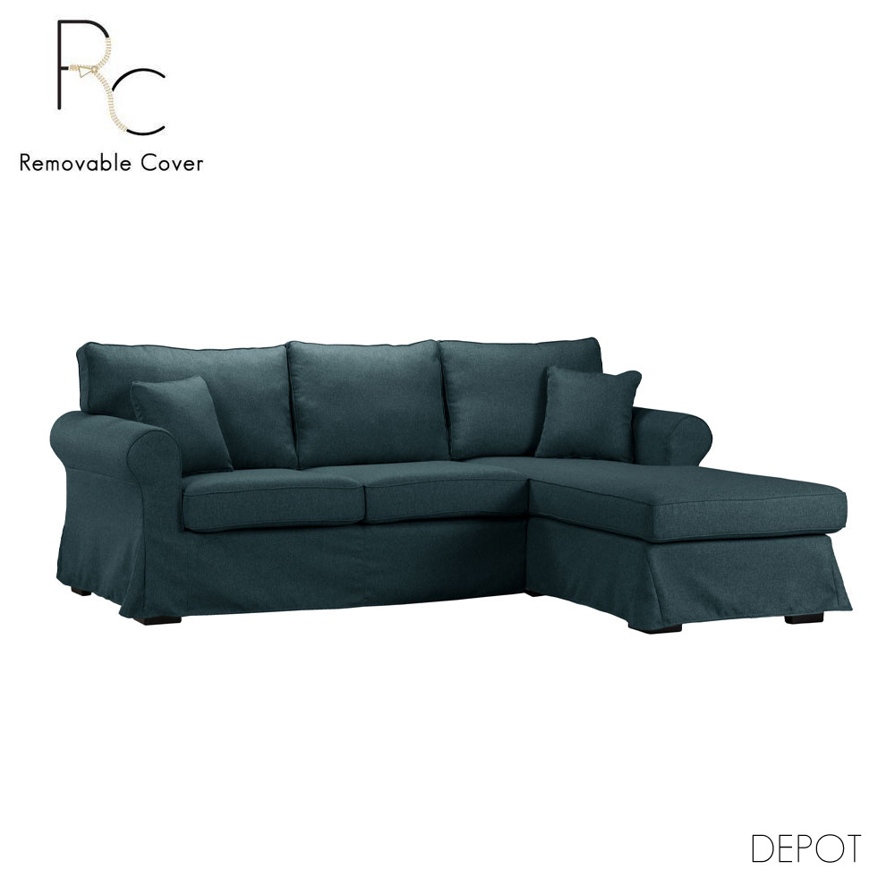 ASHLEY ΚΑΝΑΠΕΣ ΓΩΝΙΑ ΔΕΞΙΑ ΜΕ ΑΠΟΣΥΡΟΜΕΝΟ ΜΠΛΕ TWIST 13 236x171x91