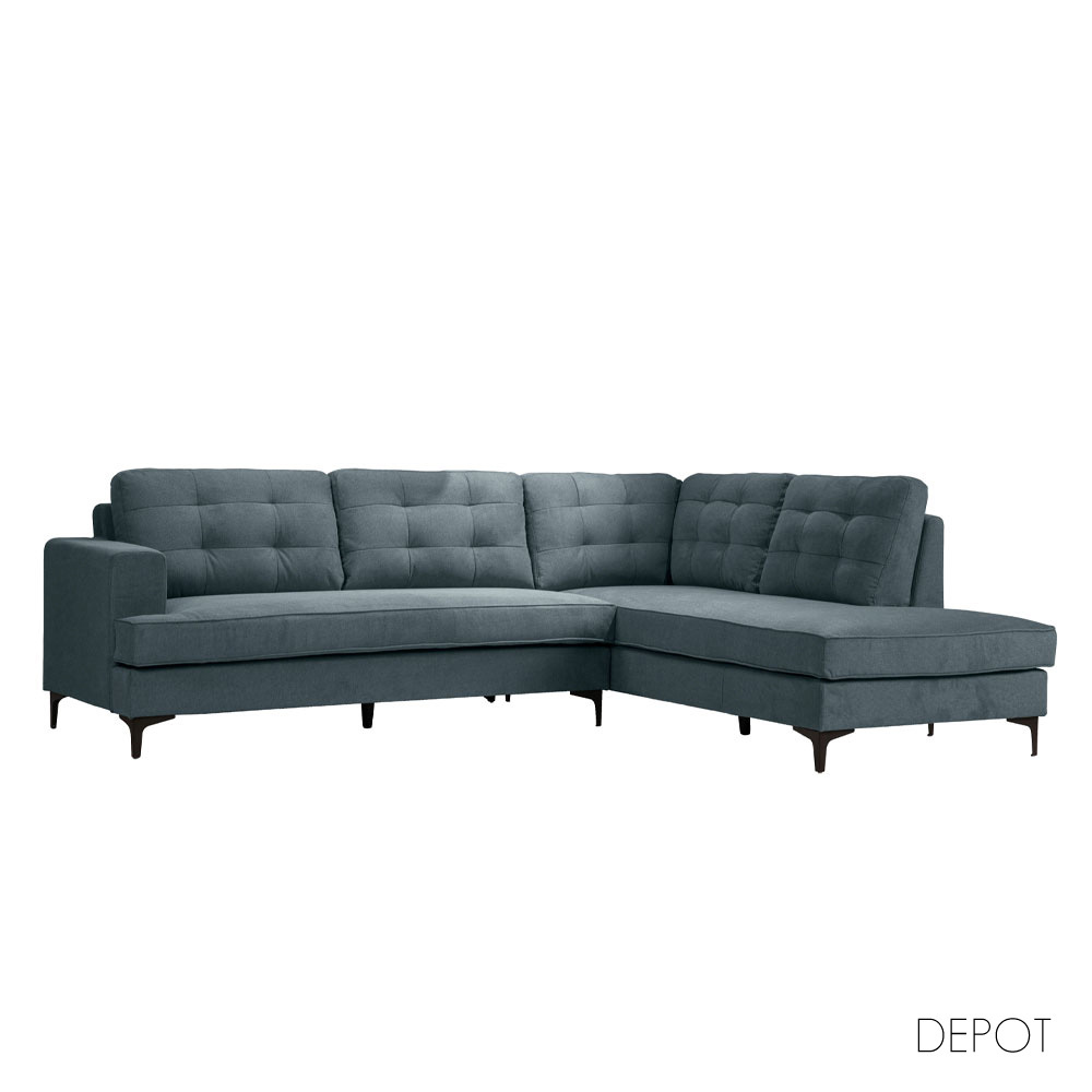 AMSTERDAM ΚΑΝΑΠΕΣ ΓΩΝΙΑ ΔΕΞΙΑ ΜΠΛΕ POINT 74 264x200x87