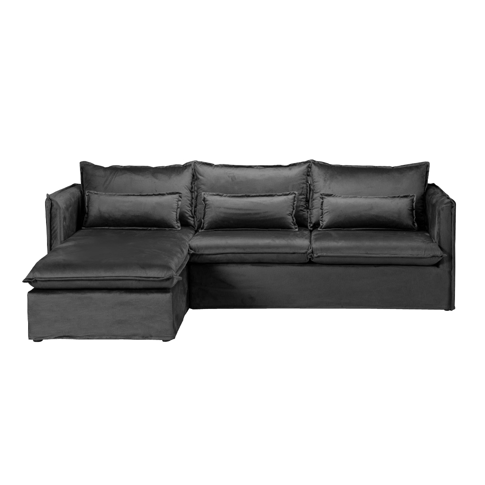 ONE ONLY ΚΑΝΑΠΕΣ ΓΩΝΙΑ ΑΡΙΣΤΕΡΗ ΓΚΡΙ 258x180x90 - Image 3