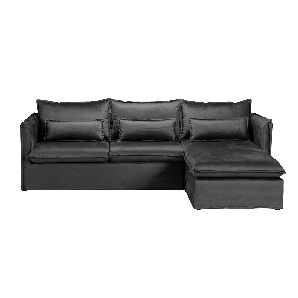 ONE ONLY ΚΑΝΑΠΕΣ ΓΩΝΙΑ ΔΕΞΙΑ ΓΚΡΙ 258x180x90 - Image 2