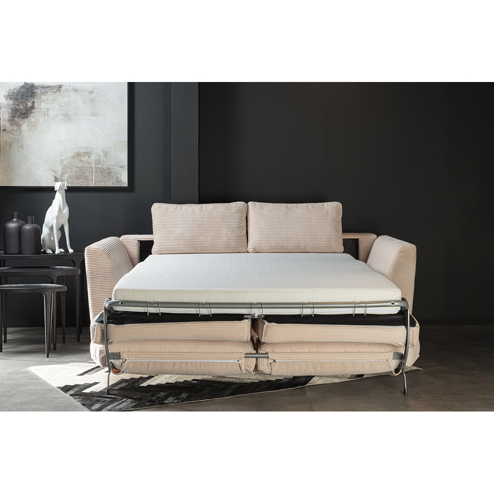 COCOON ΚΑΝΑΠΕΣ ΚΡΕΒΑΤΙ 3ΘΕΣΙΟΣ BEIGE LINCOLN 03 208x94x92 - Image 3