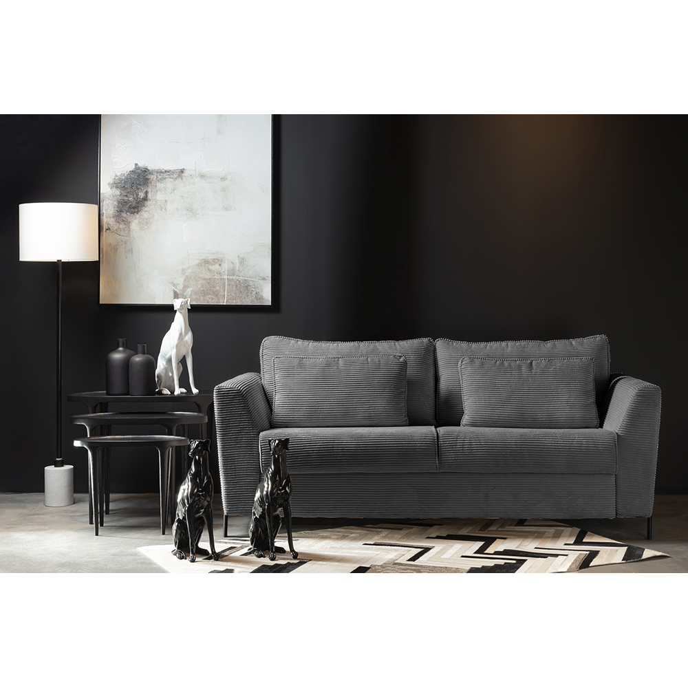 COCOON ΚΑΝΑΠΕΣ ΚΡΕΒΑΤΙ 3ΘΕΣΙΟΣ ΓΚΡΙ LINCOLN 90 208x94x92 - Image 2