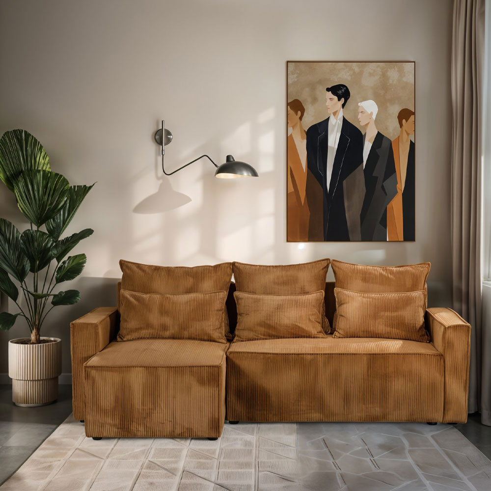 SAY ΚΑΝΑΠΕΣ ΚΡΕΒΑΤΙ ΑΝΑΣΤΡΕΨΙΜΗ CAMEL LINCOLN D 48 238x148x92 - Image 2