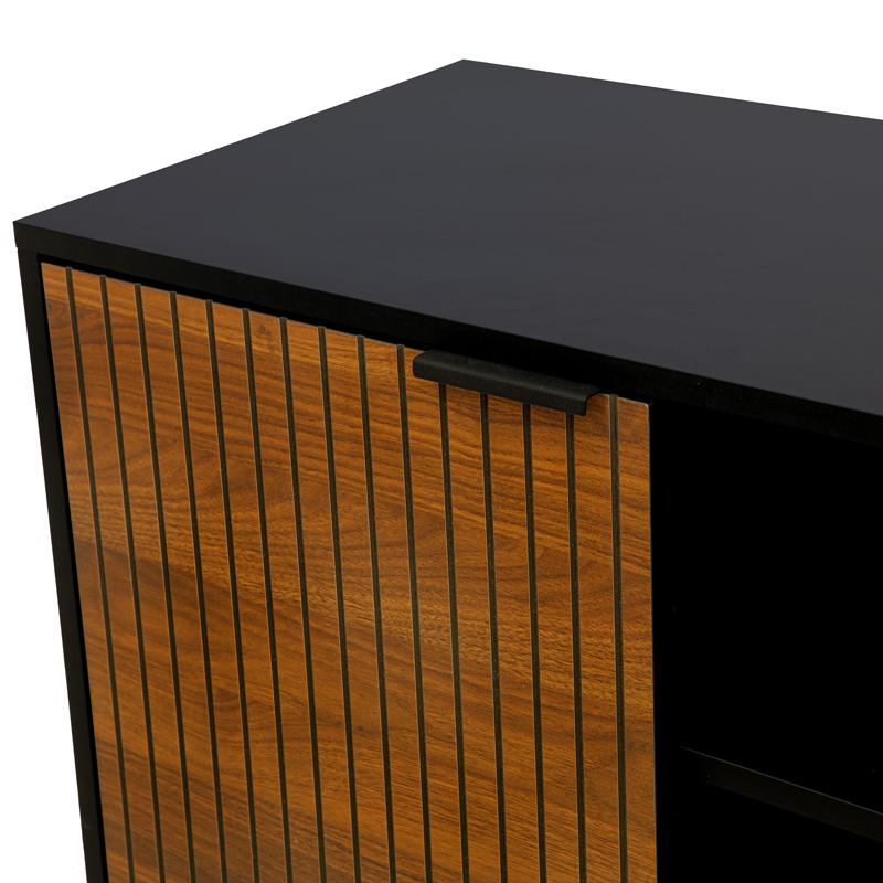 ΒΙΒΛΙΟΘΗΚΗ-ΡΑΦΙΕΡΑ ΜΕ 4 ΡΑΦΙΑ KAI 1 ΝΤΟΥΛΑΠΙ FL2405 ΜΑΥΡΟ-ΚΑΦΕ ΧΡΩΜΑ 80x40x110εκ - Image 4