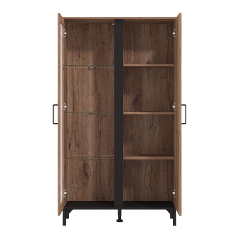 ΒΙΤΡΙΝΑ CORSICA 2K VS1 FLAGSTAFF OAK-ΜΑΥΡΟ 84,5x35x153εκ - Image 4