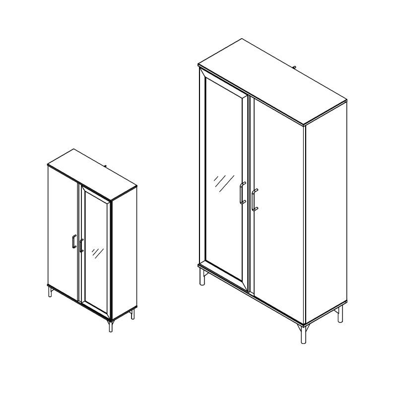 ΒΙΤΡΙΝΑ CORSICA 2K VS1 FLAGSTAFF OAK-ΜΑΥΡΟ 84,5x35x153εκ - Image 6