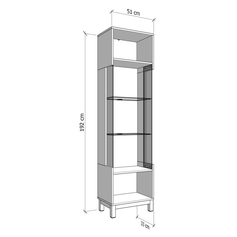 ΒΙΤΡΙΝΑ ESSEX 1K VS1 191 CASHMERE/ARTISAN OAK 52x35x192εκ - Image 7