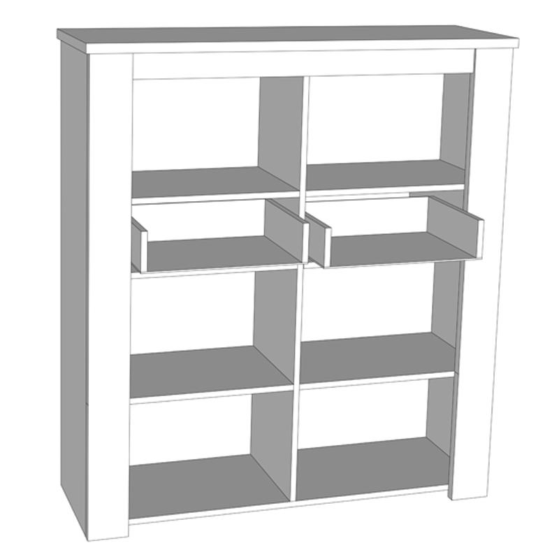 ΒΙΤΡΙΝΑ Kent POP 2F GREY OAK-WHITE OAK 114x36x127εκ knt - Image 6