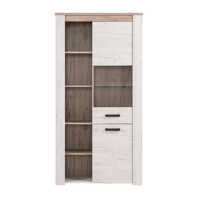 ΒΙΤΡΙΝΑ Kent POP V GREY OAΚ-WHITE OAK 99x36x195εκ knt - Image 3