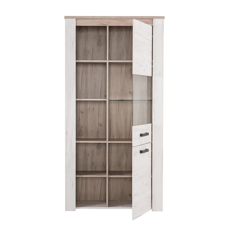 ΒΙΤΡΙΝΑ Kent POP V GREY OAΚ-WHITE OAK 99x36x195εκ knt - Image 4