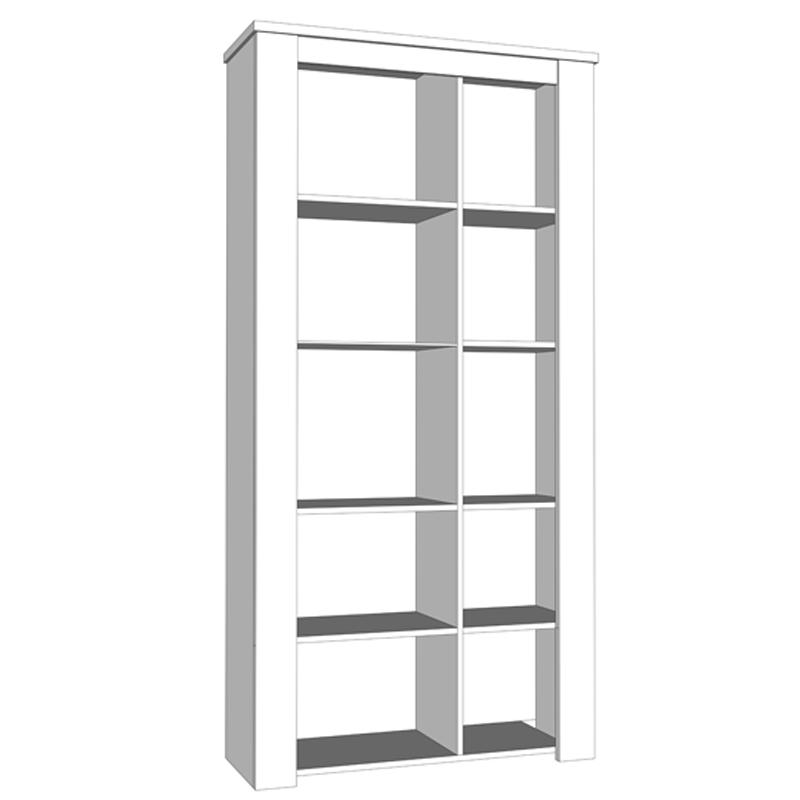 ΒΙΤΡΙΝΑ Kent POP V GREY OAΚ-WHITE OAK 99x36x195εκ knt - Image 7