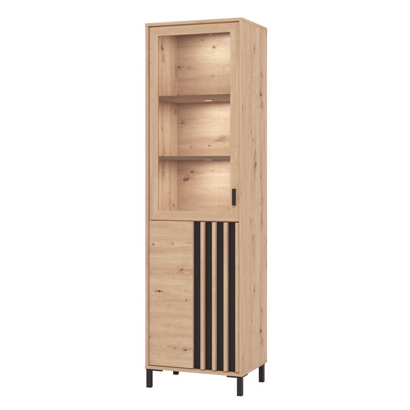 ΒΙΤΡΙΝΑ LAVAL 1K VS1 193 ARTISAN ΟΑΚ/ΜΑΥΡΟ 55x40x193εκ - Image 6