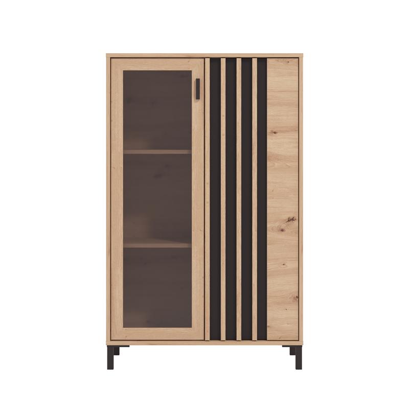 ΒΙΤΡΙΝΑ LAVAL 2K VS1 129 ARTISAN ΟΑΚ/ΜΑΥΡΟ 80x40x129εκ - Image 3