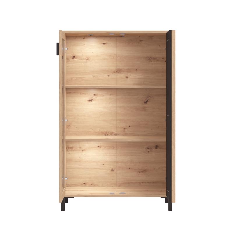 ΒΙΤΡΙΝΑ LAVAL 2K VS1 129 ARTISAN ΟΑΚ/ΜΑΥΡΟ 80x40x129εκ - Image 6