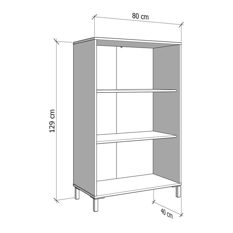 ΒΙΤΡΙΝΑ LAVAL 2K VS1 129 ARTISAN ΟΑΚ/ΜΑΥΡΟ 80x40x129εκ - Image 9