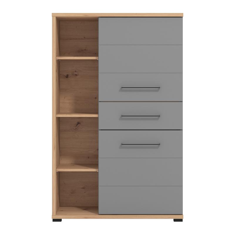 ΒΙΤΡΙΝΑ LISABON POP ARTISAN OAK-ΓΚΡΙ ΓΡΑΦΙΤΗΣ-ΓΚΡΙ MAT 89.5*40*141.5 - Image 3