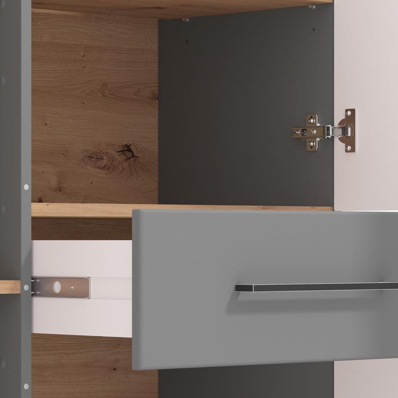 ΒΙΤΡΙΝΑ LISABON POP ARTISAN OAK-ΓΚΡΙ ΓΡΑΦΙΤΗΣ-ΓΚΡΙ MAT 89.5*40*141.5 - Image 5