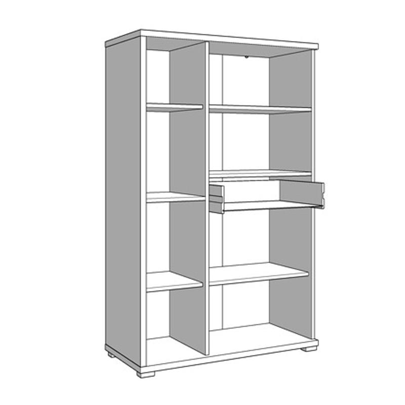 ΒΙΤΡΙΝΑ LISABON POP ARTISAN OAK-ΓΚΡΙ ΓΡΑΦΙΤΗΣ-ΓΚΡΙ MAT 89.5*40*141.5 - Image 6