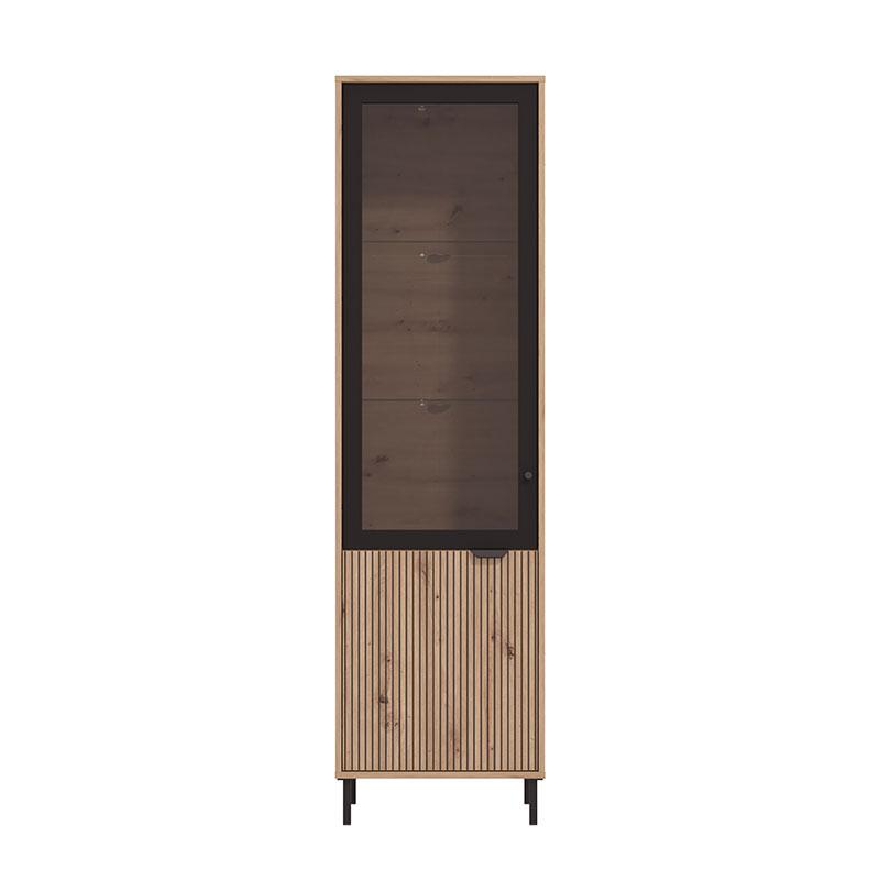 ΒΙΤΡΙΝΑ MAYENNE 1K VS1 ARTISAN OAK-ΜΑΥΡΟ MAT 55x40x195εκ - Image 3