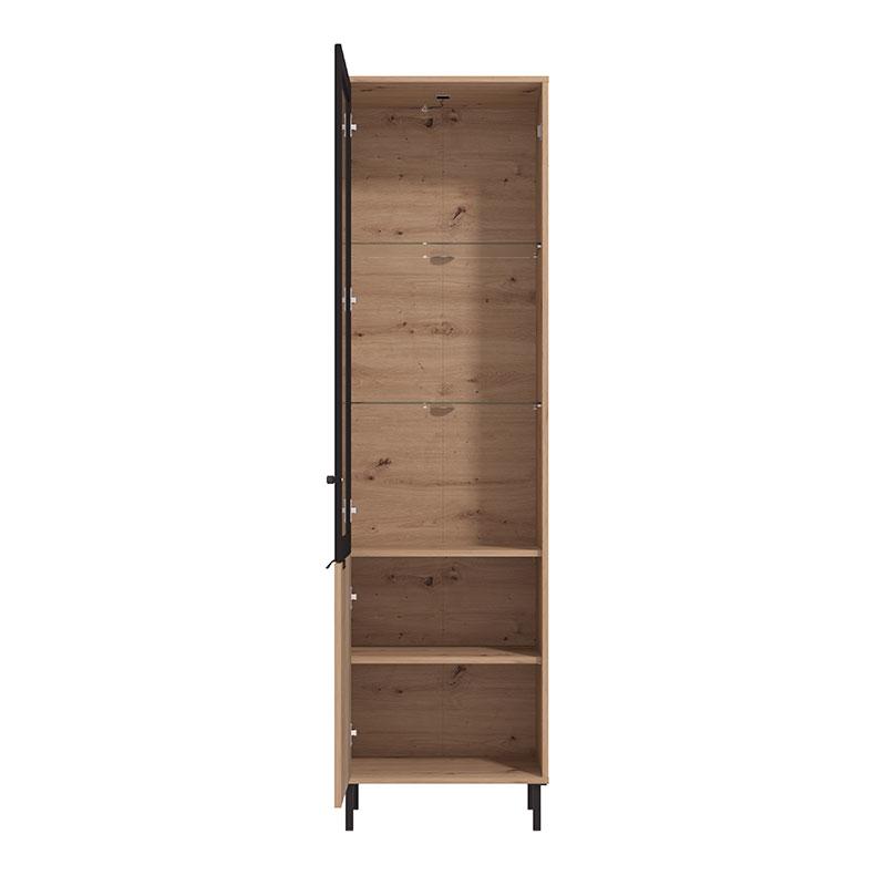 ΒΙΤΡΙΝΑ MAYENNE 1K VS1 ARTISAN OAK-ΜΑΥΡΟ MAT 55x40x195εκ - Image 4