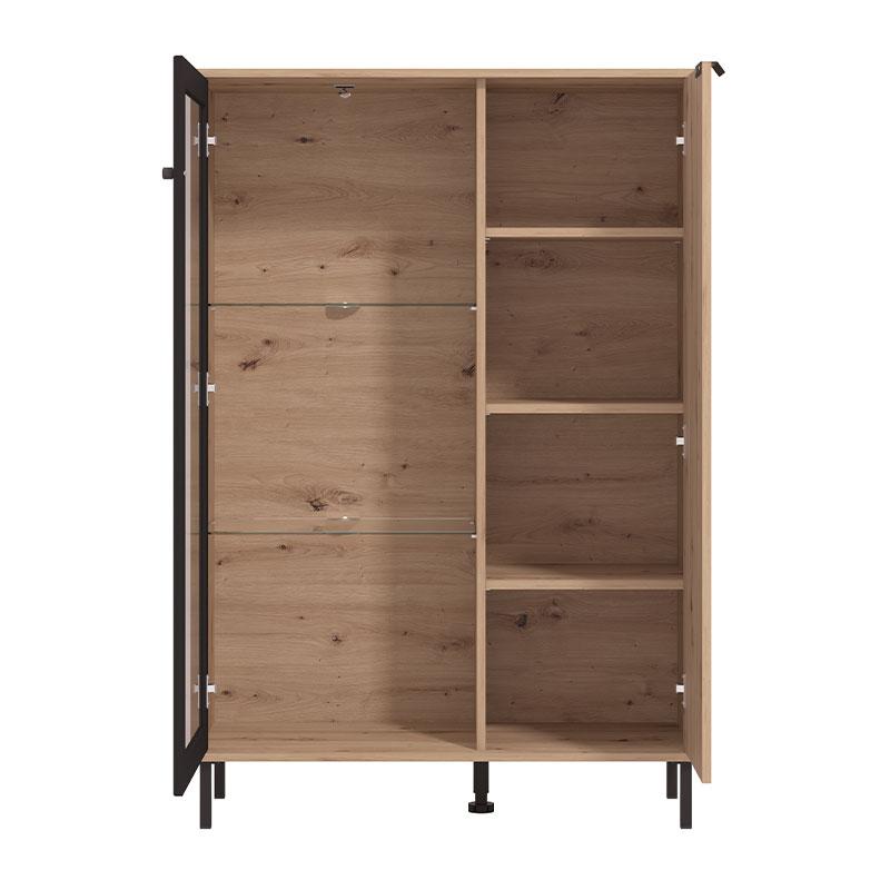 ΒΙΤΡΙΝΑ MAYENNE 2K VS1 ARTISAN OAK-ΜΑΥΡΟ MAT 93x40x137εκ - Image 4