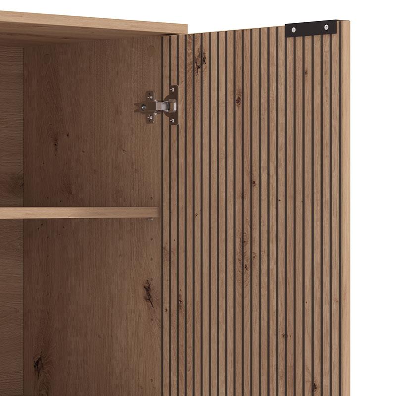 ΒΙΤΡΙΝΑ MAYENNE 2K VS1 ARTISAN OAK-ΜΑΥΡΟ MAT 93x40x137εκ - Image 5