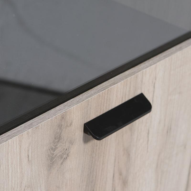 ΒΙΤΡΙΝΑ ΜΟΝΟΦΥΛΛΗ UMBRIA 1K VS GREY OAK-ΜΑΥΡΟ 53x33x191εκ - Image 6