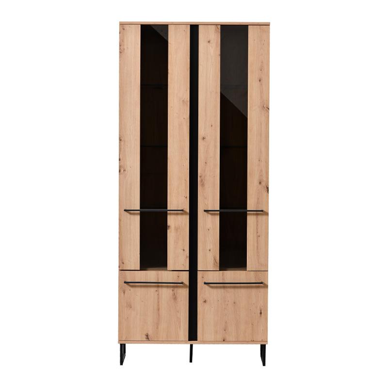 ΒΙΤΡΙΝΑ SARDINIA 2K VS2 ARTISAN OAK / ΜΑΥΡΟ 84.5x35x193.5εκ srd - Image 3